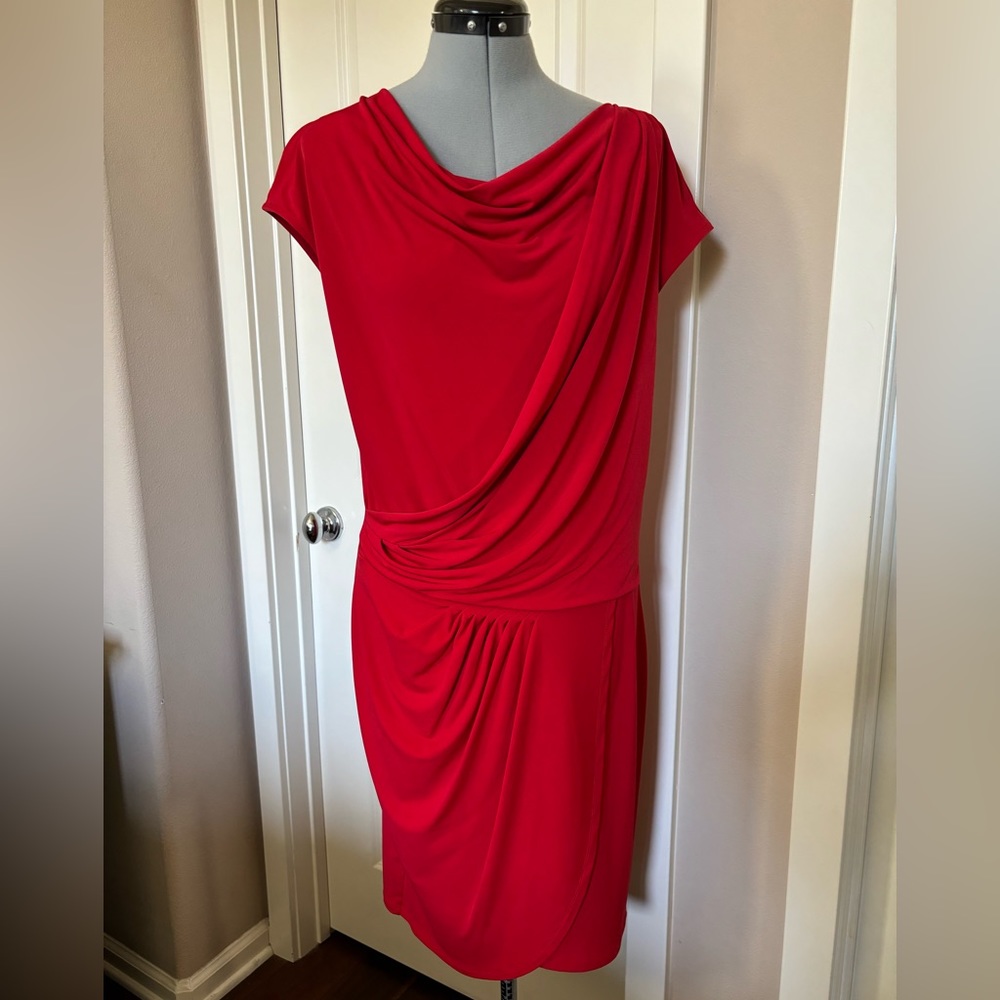 Michael Kors Drape Dress, Red, Size L